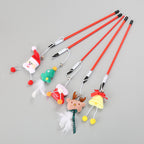Christmas Feather Wand Cat Toy
