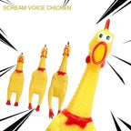 Screaming Rubber Chicken Dog Toy