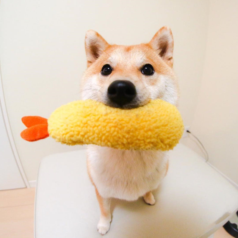 Squeaky Shrimp Dog Toy