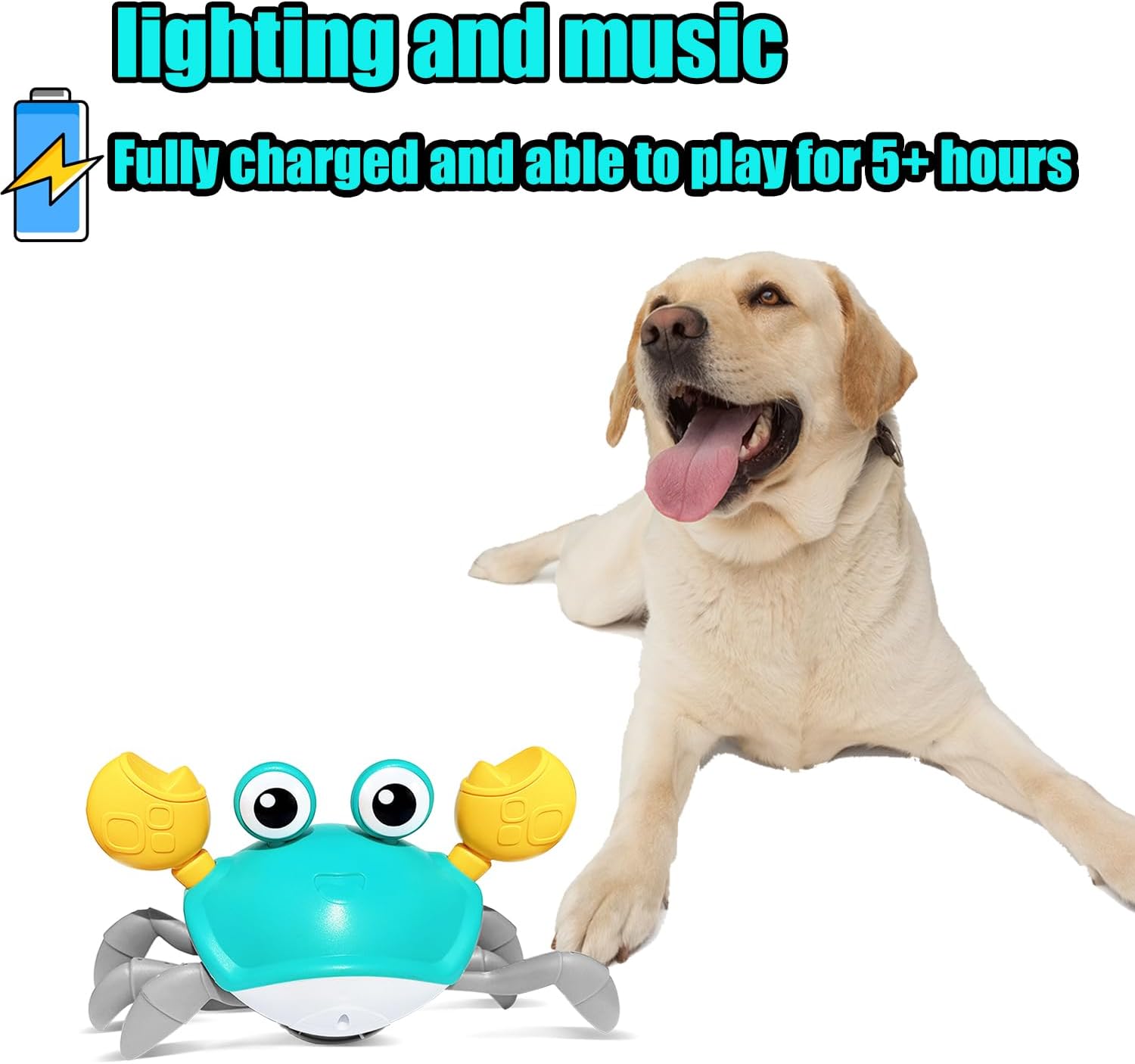 ToyTigris Interactive Crawling Crab Toy for Pets