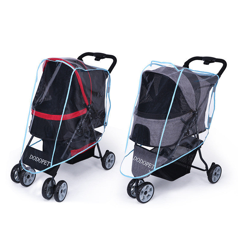 Waterproof Pet Stroller With Rain Cover