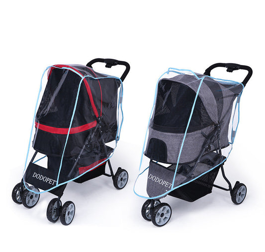 Waterproof Pet Stroller With Rain Cover