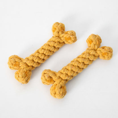 Durable Cotton Bone Toy – Bite-Resistant Chew & Play
