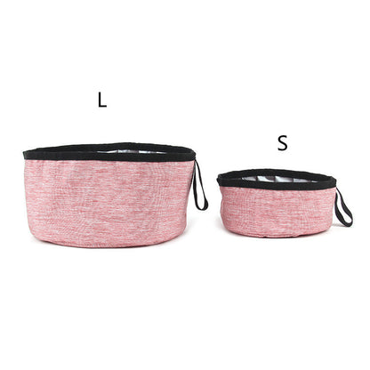 Oxford Cloth Outdoor Dog Food Bowl Portable & Durable