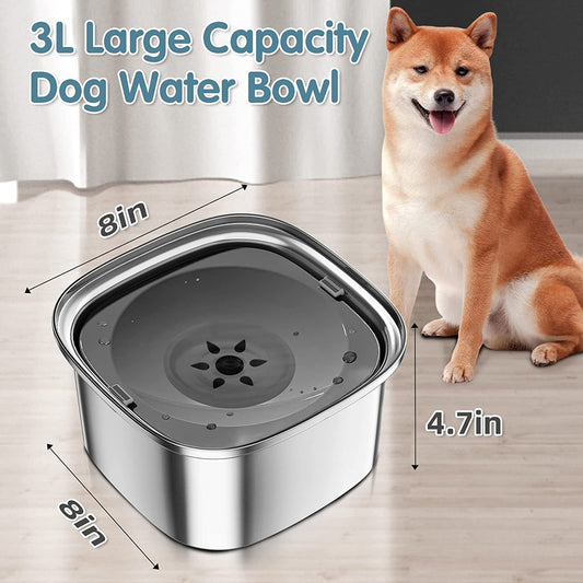 Large Capacity Stainless Steel Pet Water Bowl