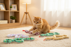 Plush Dental Catnip Snake Toy