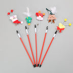 Christmas Feather Wand Cat Toy