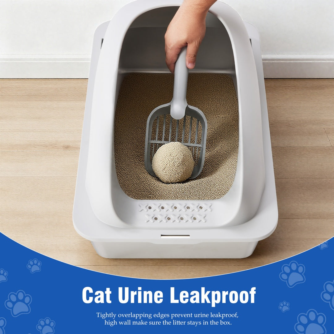 Stainless Steel Cat Litter Box Scoop And Mat Included