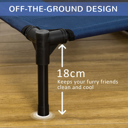 36" x 30" Elevated Cooling Summer Dog Bed - Blue