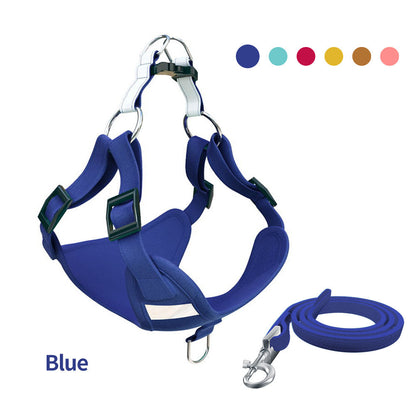 Reflective LED Dog Harness & Leash Vest – No-Pull Adjustable Chest Strap Set