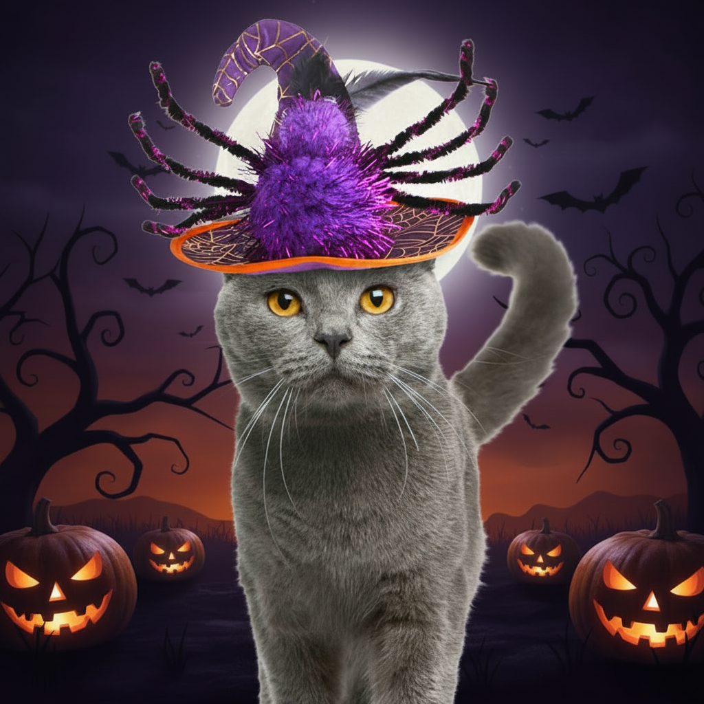 Halloween Witch Hat for Cats