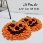 Pumpkin dog sniffing mat
