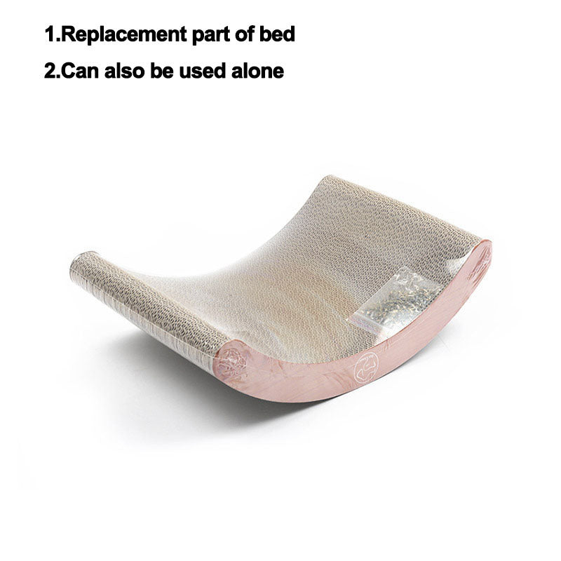 U-förmiges Katzenkratzbaum-Bett Pfotenschleifer & Spielzeug