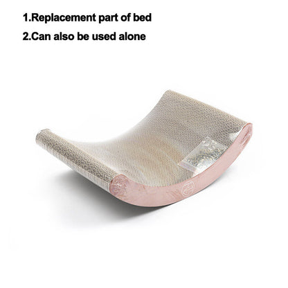 U-Shaped Cat Scratcher Bed Paw Grinder & Play Toy