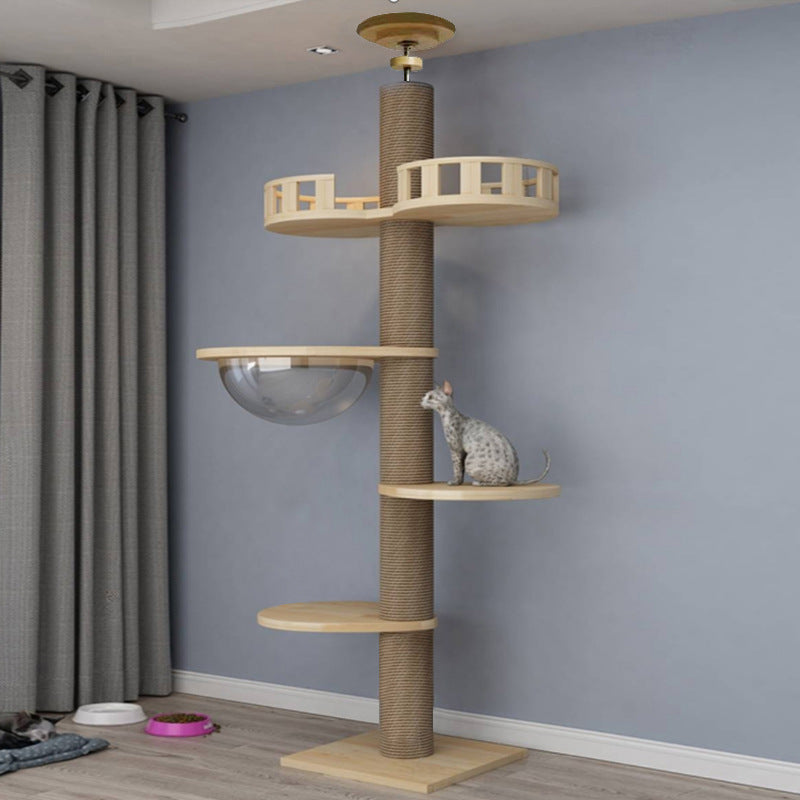 ToyTigris Katzenkratzbaum aus Holz mit Säule