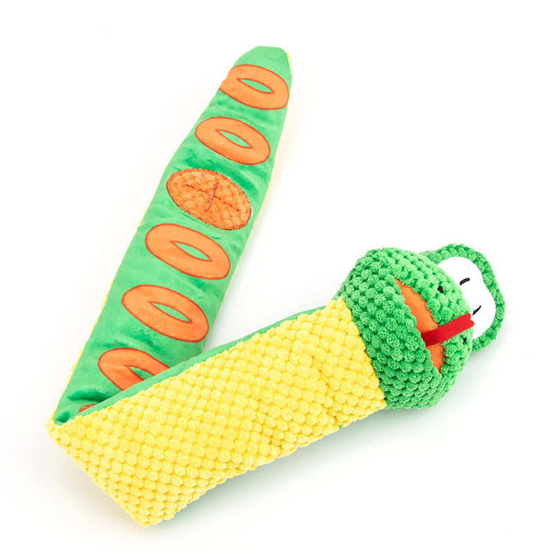 IQ Training Squeaky Snake Dog Toy