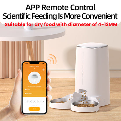ROJECO 4L Automatic Pet Feeder  WiFi & Button Control for Cats & Dogs