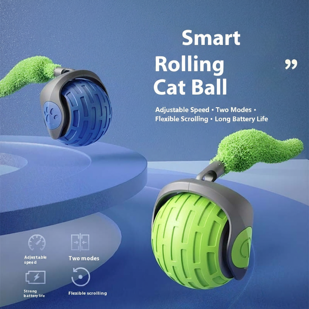 Smart Cat Toy Ball - Interactive Rolling Ball for Cats
