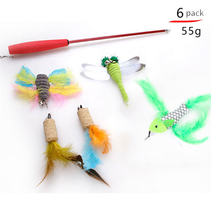 Variety Pack of Cat Toys Plush, Feather & Interactive Play Set
