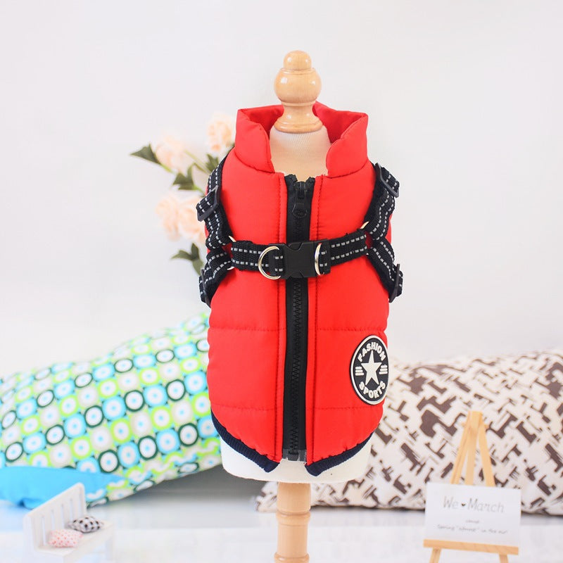Waterproof Winter Dog Coat With Harness