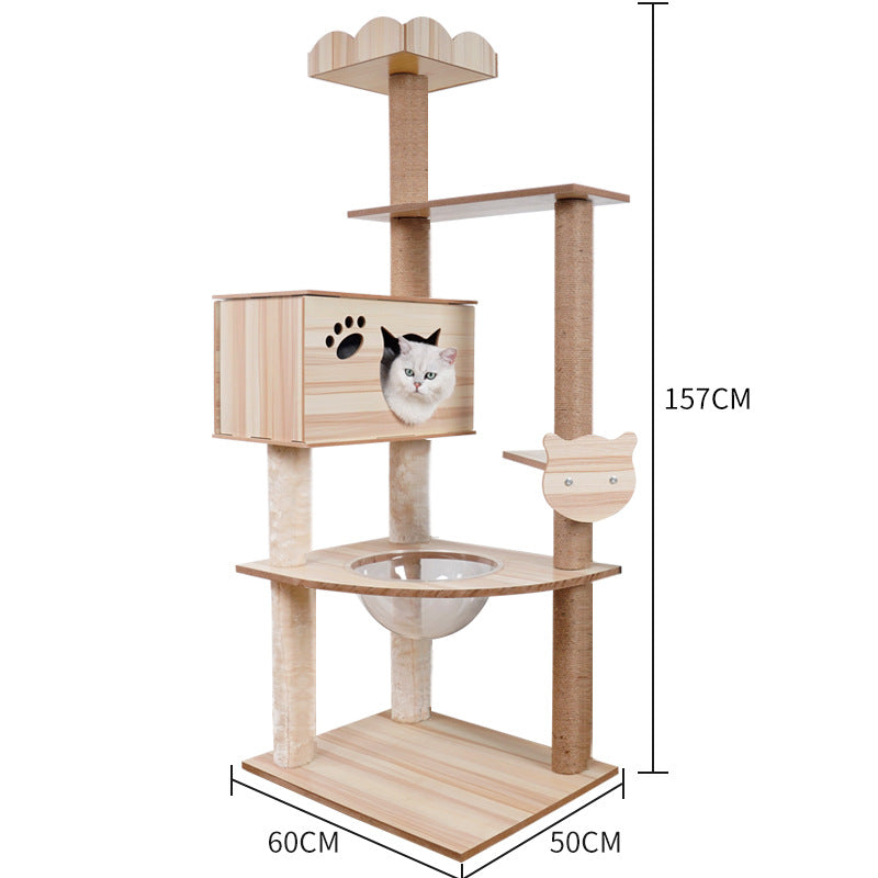 ToyTigris Cat Crawl Nest Scratching Board Tree