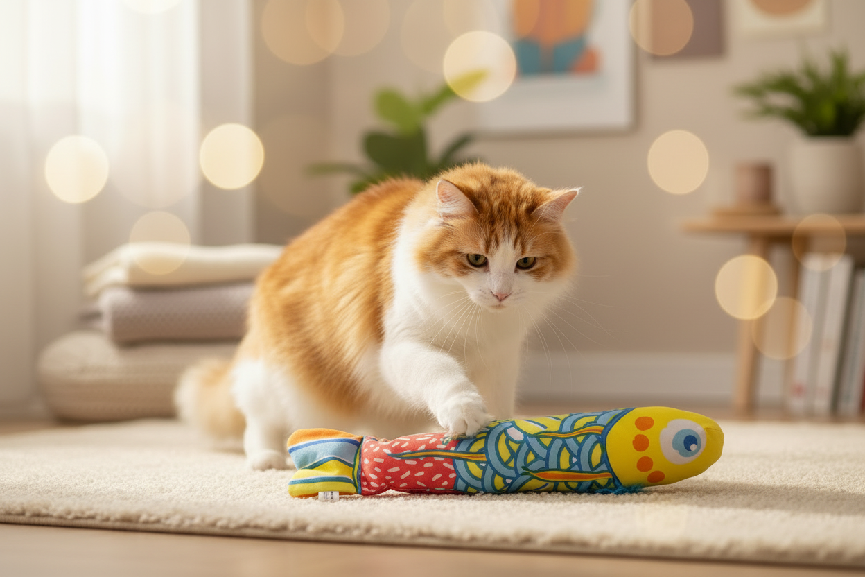 Paltner Catnip Plush Fish - Large Kicker Cat Toy