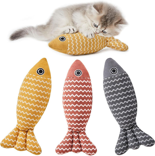 3PCS Catnip Fish Cat Toys