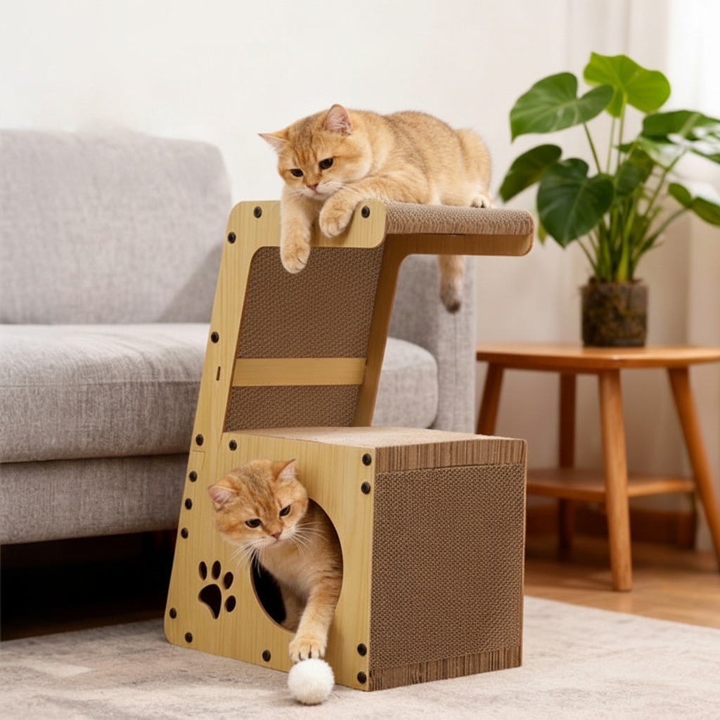 Corrugated Cat Scratcher Toy - 6-in-1