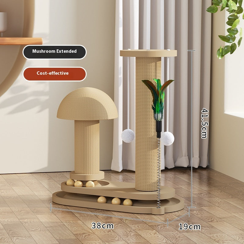 ToyTigris Solid Wood Cat Turntable Scratching Post