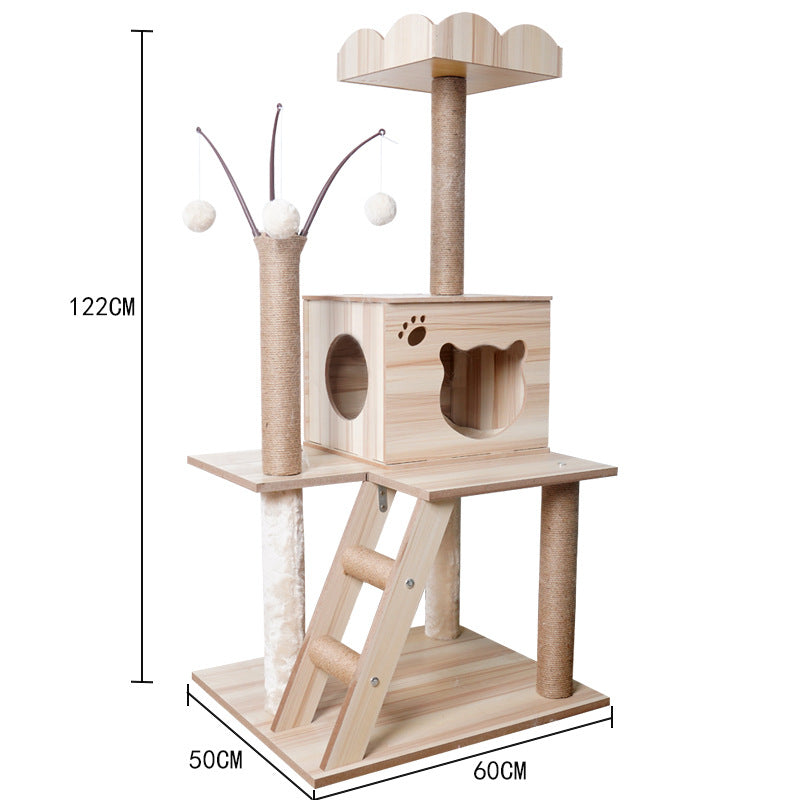 ToyTigris Cat Crawl Nest Scratching Board Tree