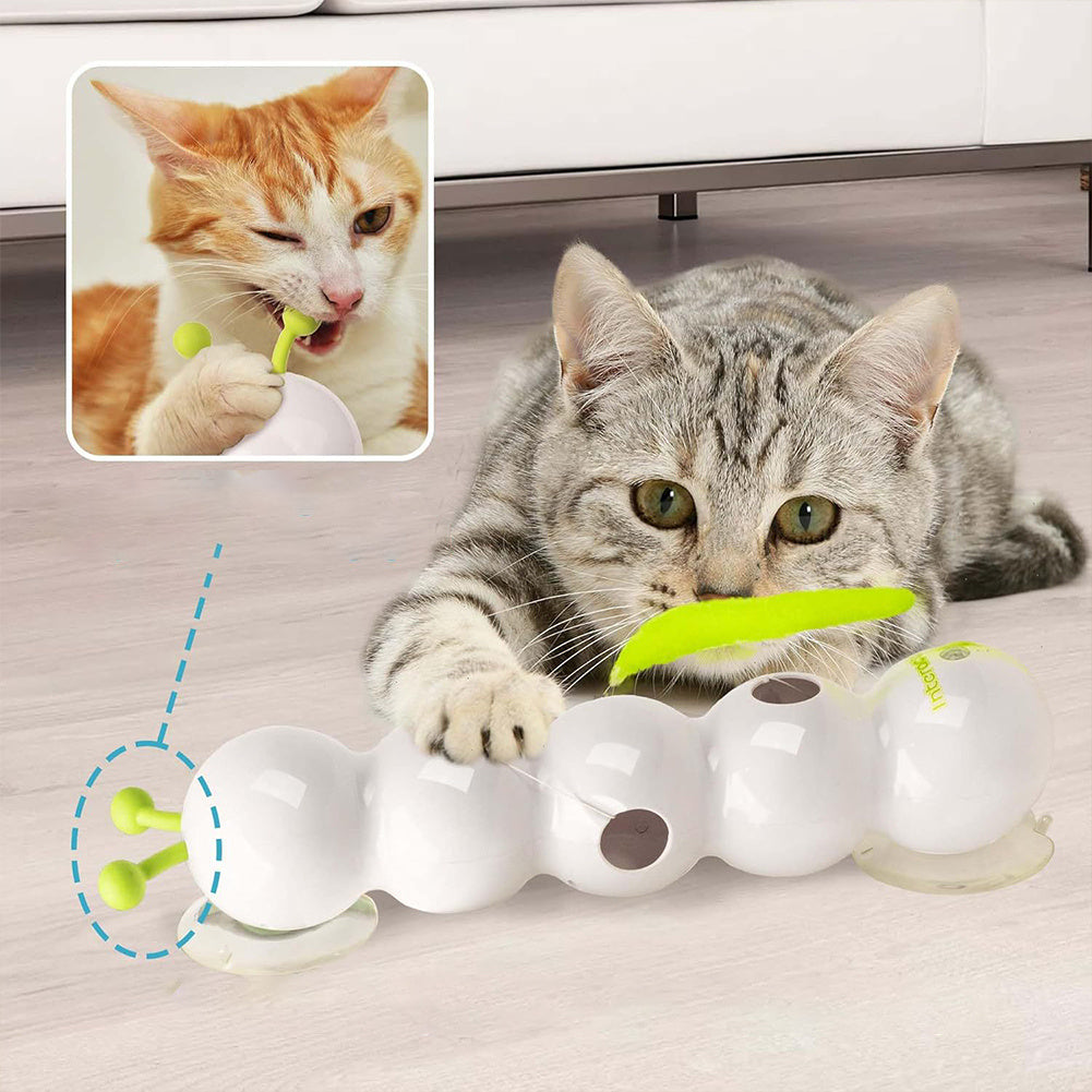 Teasing Automatic Cat Toy with Tail Interactive Motion & Suction Cup Play