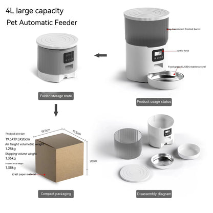 Automatic Pet Feeder with WiFi & USB Options