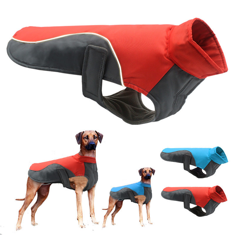 Waterproof Reflective Dog Jacket – Warm Fleece Lined Coat for Large Dogs