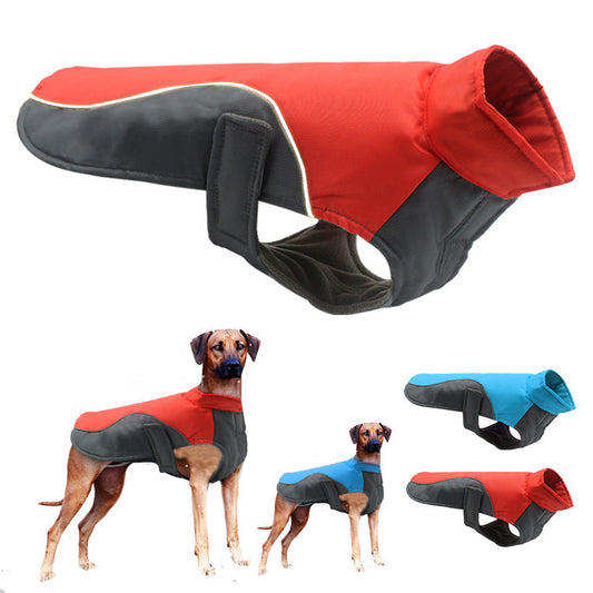Waterproof Reflective Dog Jacket – Warm Fleece Lined Coat for Large Dogs