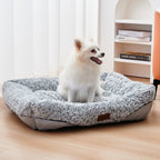 Luxury Swirl Rose Velvet Dog Bed