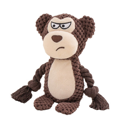 Squeaky Plush Cotton Dog Toy Fun Interactive Pet Chew Toy