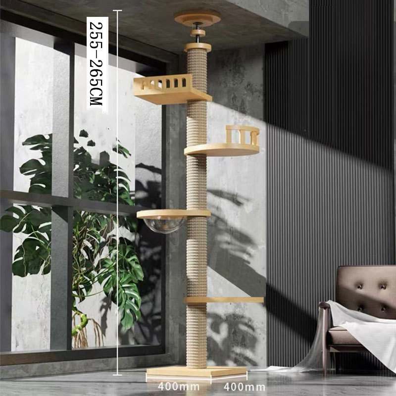 ToyTigris Katzenkratzbaum aus Holz mit Säule