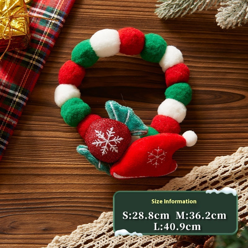 Pet Christmas Collar - Festive Plush Collars for Dogs & Cats