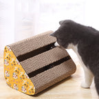 ToyTigris Triangle Corrugated Cat Scratcher with Bell Toy
