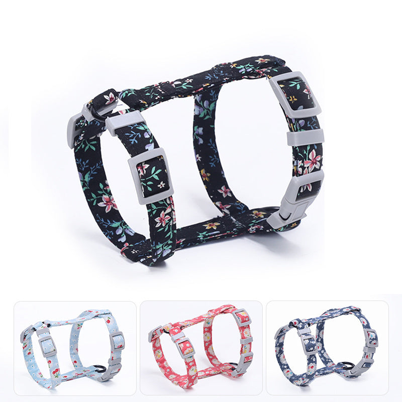 Cat I-Shaped Chest Harness Adjustable Cotton Harness for Cats