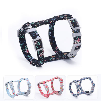 Cat I-Shaped Chest Harness Adjustable Cotton Harness for Cats