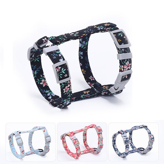 Cat I-Shaped Chest Harness Adjustable Cotton Harness for Cats