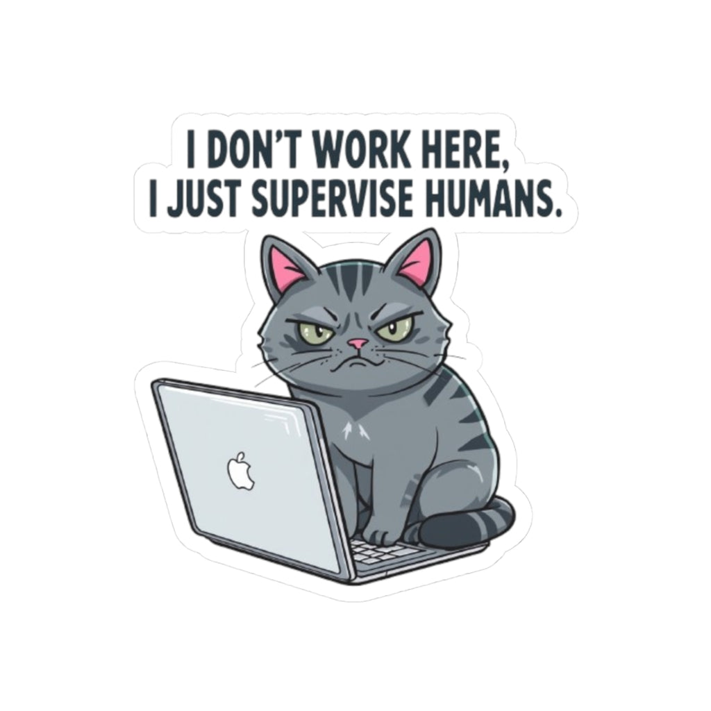 Lustiger Katzen-Supervisor-Aufkleber