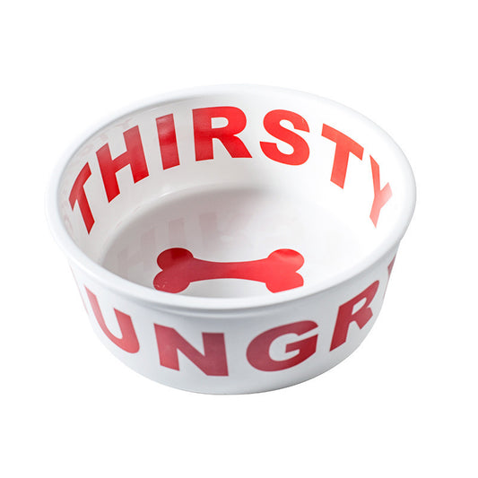 Ceramic Dog Food & Water Bowl