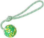 Natural Solid Rope Rubber Ball Dog Toy