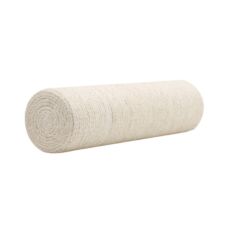 Wandmontiertes Katzenregal aus Massivholz mit Sisal-Kratzstamm