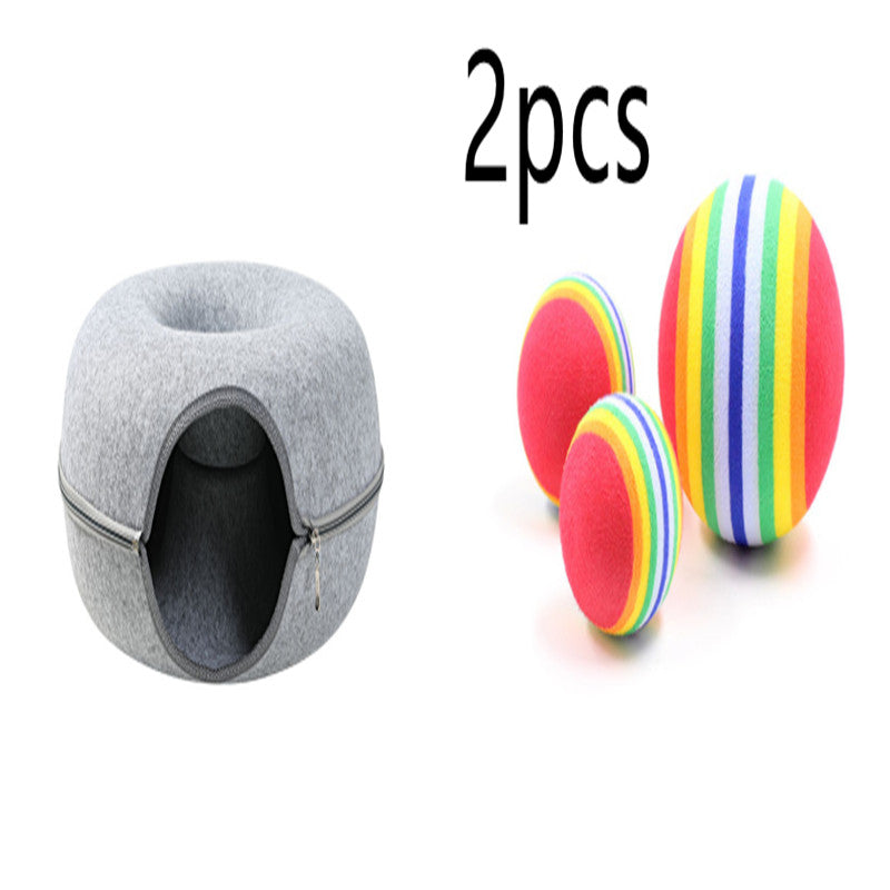 Round Woolen Cat Nest Four Seasons Available