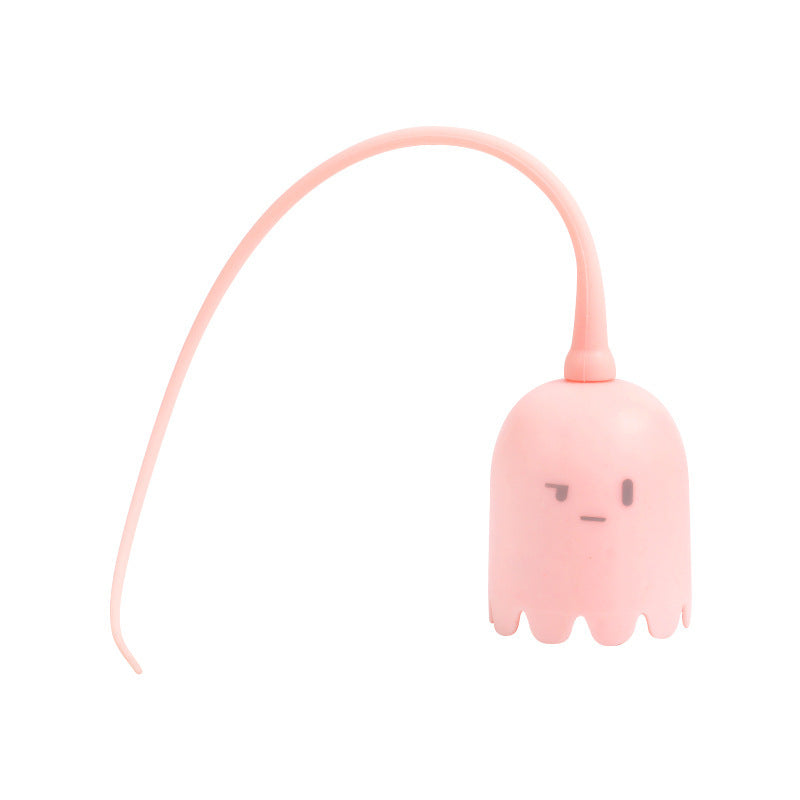 Electric Swinging Tail Cat Toy Interactive Silicone Pet Teaser