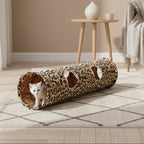 Leopard cat tunnel toy