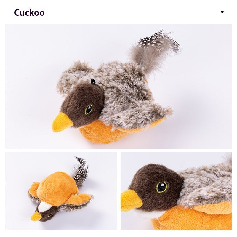 Flapping Bird Cat Toy with Realistic Sounds